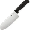 Spyderco Santoku Kitchen Knife Black Polypropylene Handle MBS26 Plain Edge K08PBK