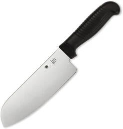 Spyderco Santoku Kitchen Knife Black Polypropylene Handle MBS26 Plain Edge K08PBK