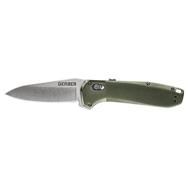 Gerber Highbrow Axis Lock Knife Sage Alum Handle Drop Point Plain Edge 30-001642