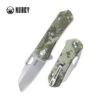 Kubey Duroc Flipper Folding Knife Tan G10 Handle AUS-10 Sheepsfoot Plain Edge Bead Blast Finish KU332K -Best Knifes Store 332J1500 78687.1673011966
