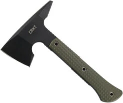 CRKT Jenny Wren Tomahawk Green GRN Handle Black SK5 Head 2726