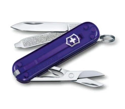 Victorinox Classic SD Multitool Transparent Persian Indigo Handle Plain Edge 0.6223.T29G
