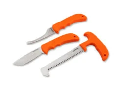 Boker HL Game Set Orange TPR Handle 440C Plain/Serrated Edge 02RY803