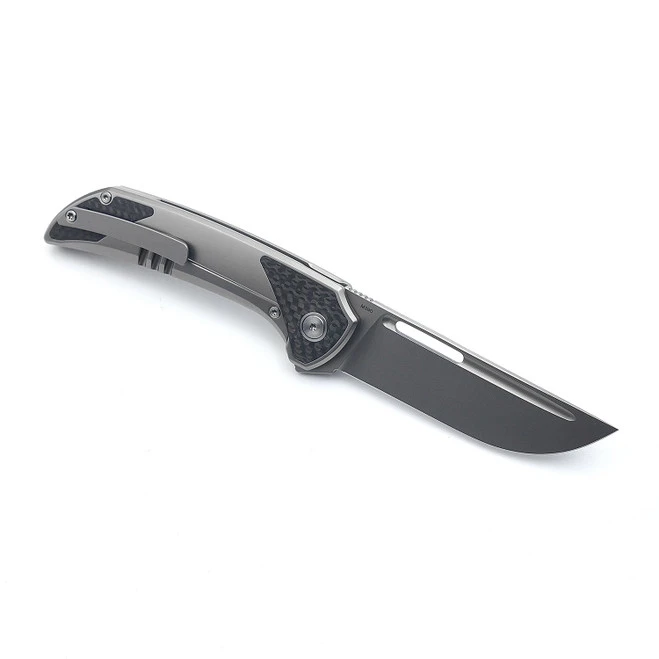 Miguron Eriko Folding Knife Titanium/Carbon Fiber Inlay Handle M390 Drop Point Plain Edge MGR-610BK Miguron Eriko Folding Knife Titanium/Carbon Fiber Inlay Handle M390 Drop Point Plain Edge MGR-610BK -Best Knifes Store 610B 2 66440.1682454211