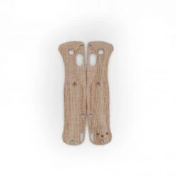 Flytanium Crossfade Scales For Benchmade MINI Bugout Knife Natural Canvas Micarta Body FLY-888