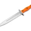 Boker HL Boar Dagger Fixed Blade Knife Orange TPR Handle 440C Plain Edge 02RY807 -Best Knifes Store 807B 69835.1694190927