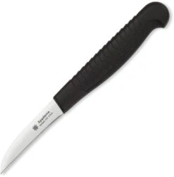 Spyderco Mini Paring Kitchen Knife Black Textured Polypropylene Handle MBS26 Plain Edge K09PBK