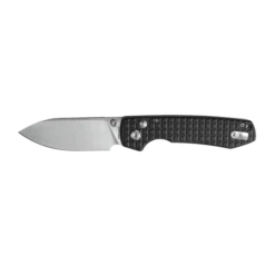 WMK Exclusive Vosteed Raccoon Button Lock Pocket Knife Black Micarta Frag Pattern Handle 14C28N Plain Edge RC3SVM13