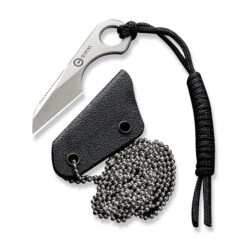 (Dropping 10-16) Civivi Gramis Folding Fixed Blade Knife 14C28N Handle/Blade Sheepsfoot Plain Edge Satin Finish C23004-2