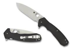 Spyderco Amalgam Compression Lock Knife Carbon Fiber G10 Handle Plain S30V Edge C234CFP