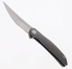 CMB Made Knives Tiguass Sasori Pocket Knife Gray Titanium Handle M390 Blade CMB-15S