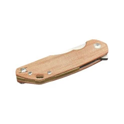 Giant Mouse Knives ACE Corta Folding Knife Natural Canvas Micarta Handle M390 Plain Edge Satin Finish -Best Knifes Store CTN 3 96527.1695740660
