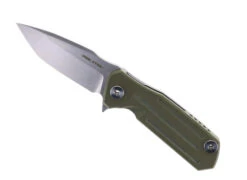 WMK Exclusive Real Steel 3605F Control Flipper Green G10 & Stainless Handle D2 Blade 7213