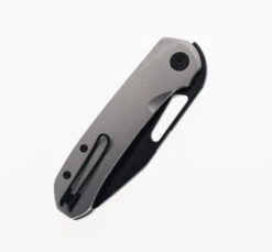 Divo Buzz Reverse Tux Folding Knife Bead Blast Titanium Handle 20CV Plain Edge Blackwash Finish -Best Knifes Store DIVO BLACK BLADE STONE HANDLE 03 91252.1686066042