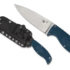 Spyderco Enuff Fixed Blade Knife Blue FRN Handle K390 Plain Edge FB31PBL2K390 -Best Knifes Store FB31PBL2K390 Both 56314.1674059664
