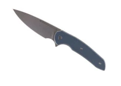 Ferrum Forge Stinger Pocket Knife Blue G10 Handle Stonewash Plain Edge FF005BU