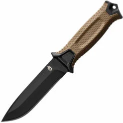 Gerber StrongArm Knife Coyote Rubber Handle Black Plain Edge 30-001058