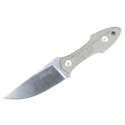 Giant Mouse Knives GMF3 Fixed Blade Knife Green Canvas Micarta Handle N690 Plain Edge Satin Finish -Best Knifes Store GMN 2 44530.1695827854