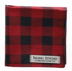 Issuing Stitches 10 X 10 Microfiber Knife Cleaning Cloth Hank Red & Black Plaid