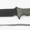 Chris Reeve Pacific Fixed Blade Knife Black Canvas Micarta Handle 4V Clip Point Plain Black Blade PAC-1000 -Best Knifes Store PAC1 08771.1682693454