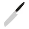 QSP Santoku Fixed Blade Knife Ebony Wood Handle 14C28N Plain Edge Satin Finish KK-002A -Best Knifes Store QS KK 002A 1 55009.1694720686