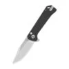 QSP Grebe Button Lock Folding Knife Black G10 Handle 14C28N Clip Point Plain Edge QS147C-1 -Best Knifes Store QS147 C1 1 11244.1691088252