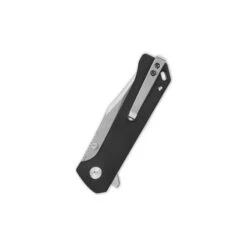 QSP Grebe Button Lock Folding Knife Black G10 Handle 14C28N Clip Point Plain Edge QS147C-1 -Best Knifes Store QS147 C1 4 80685.1691088252