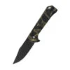QSP Grebe Button Lock Folding Knife Camo Raffir Resin Handle S35VN Clip Point Plain Black Blade QS147F-2 -Best Knifes Store QS147 F2 1 38752.1691164099