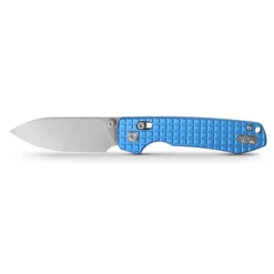 WMK Exclusive Vosteed Raccoon Crossbar Lock Folding Knife Blue Aluminum Frag Handle 14C28N RCCWA4