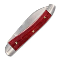 Rosecraft French Broad Jack Folding Knife Red Apple Bone Handle D2 Wharncliffe Plain Edge Satin Finish RCT007 -Best Knifes Store RCT007 Back Closed 89546.1695137348