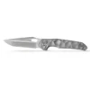 WMK Exclusive Vosteed Thunderbird Button Lock Flipper Pocket Knife Sculpted Gray Aluminum Handle Satin 154CM TB34VTA2H -Best Knifes Store TB34VTA2H Stonewash 154CM Gray Aluminium 1 89750.1692292988