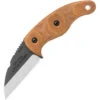 Tops Little Bugger Fixed Blade Knife Tan Canvas Micarta Handle 1095HC Plain Edge Tumbled Finish -Best Knifes Store TPLILB01 54086.1694090751
