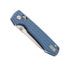 WMK Exclusive Vosteed Raccoon Crossbar Lock Folding Knife Blue Micarta Frag Handle 14C28N Plain Edge Satin Finish RCCWM2 -Best Knifes Store VOSTEED RACCOON CB BLUE MICARTA 01 27044.1692206169