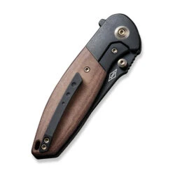 WE Nitro Mini Folding Knife Black Titanium/Brown Linen Micarta Inlay Handle 20CV Drop Point Plain Edge Black Stonewash Finish WE22015-4 -Best Knifes Store WE22015 4 Nitro Mini 5 71949.1669664996
