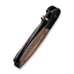 WE Nitro Mini Folding Knife Black Titanium/Brown Linen Micarta Inlay Handle 20CV Drop Point Plain Edge Black Stonewash Finish WE22015-4 -Best Knifes Store WE22015 4 Nitro Mini 6 65077.1669664996