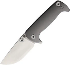 Beyond EDC Chunk Framelock Folding Knife Gray Titanium Handle S35VN Plain Edge Satin Finish WSC2102NA