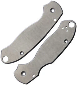 Flytanium Gray Titanium Knife Scales For Spyderco Para3 FLY0277