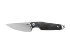 MKM MAKRO 1 Fixed Blade Knife Black G10 Handle M390 Drop Point Plain Edge Stonewash Finish MA01-GBK