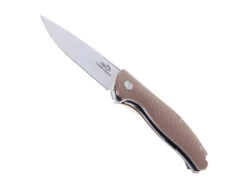 FreeTiger Folding Knife Brown Nylon Fiber Handle 420 Plain Edge FT801-BR